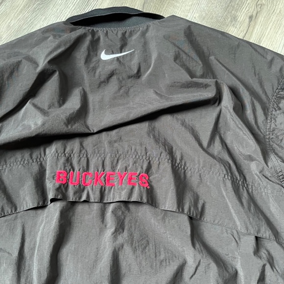 Vintage Nike Team Ohio State Buckeyes Jacket 1/4 zip jacket mesh lined vented xl - Picture 11 of 13